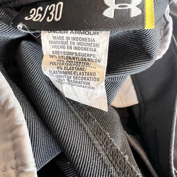 Under Armour Golf Performance Black Pants Mens Size 36 x 30 - Picture 7 of 7